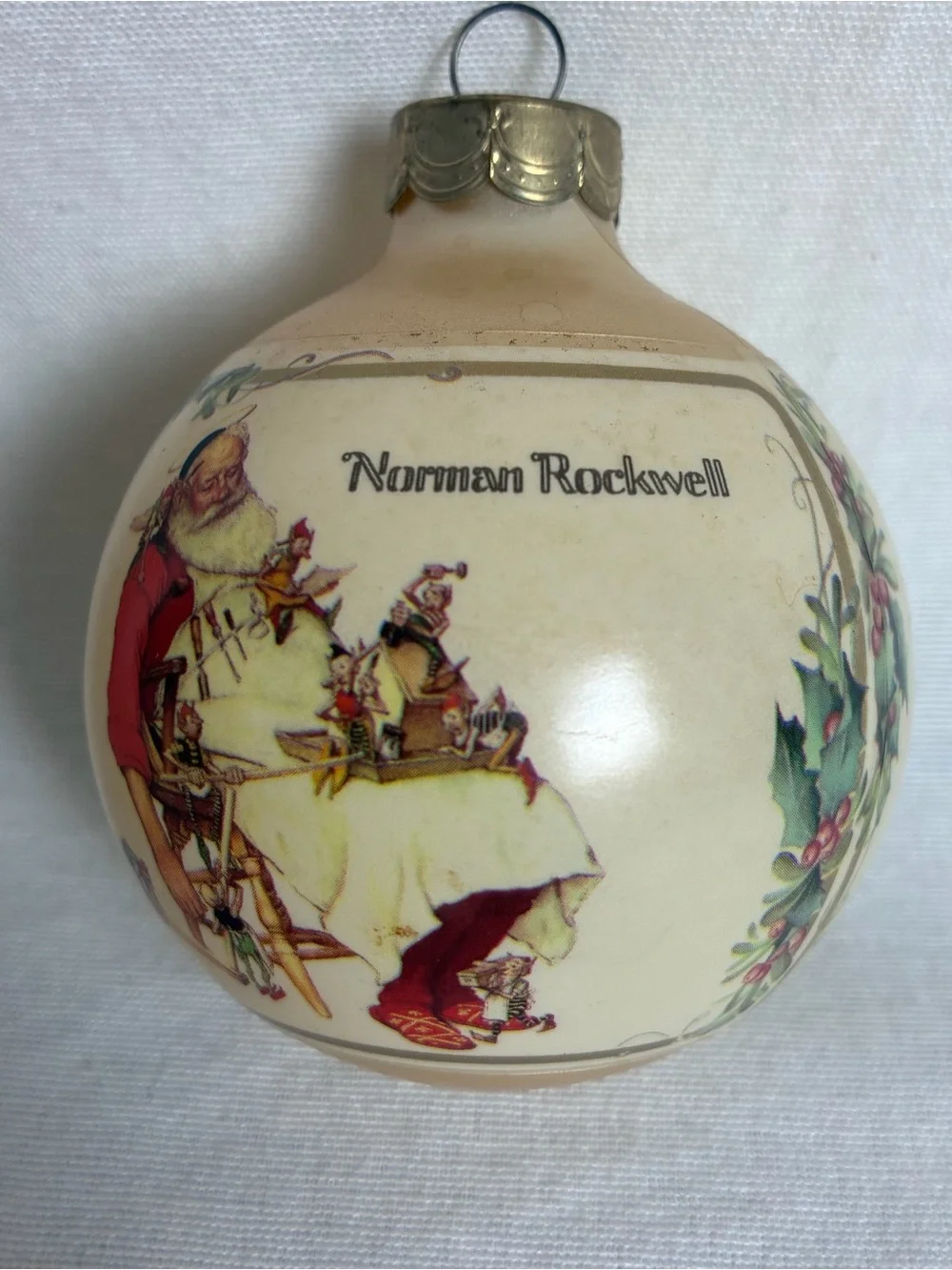 Vintage Hallmark Keepsake Ornament Lot 1980 Mother Dad 1991 Norman Rockwell Box